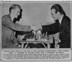 FRIÐRIK VS. KORCHNOI í Hastings 1955-56.2014 151957